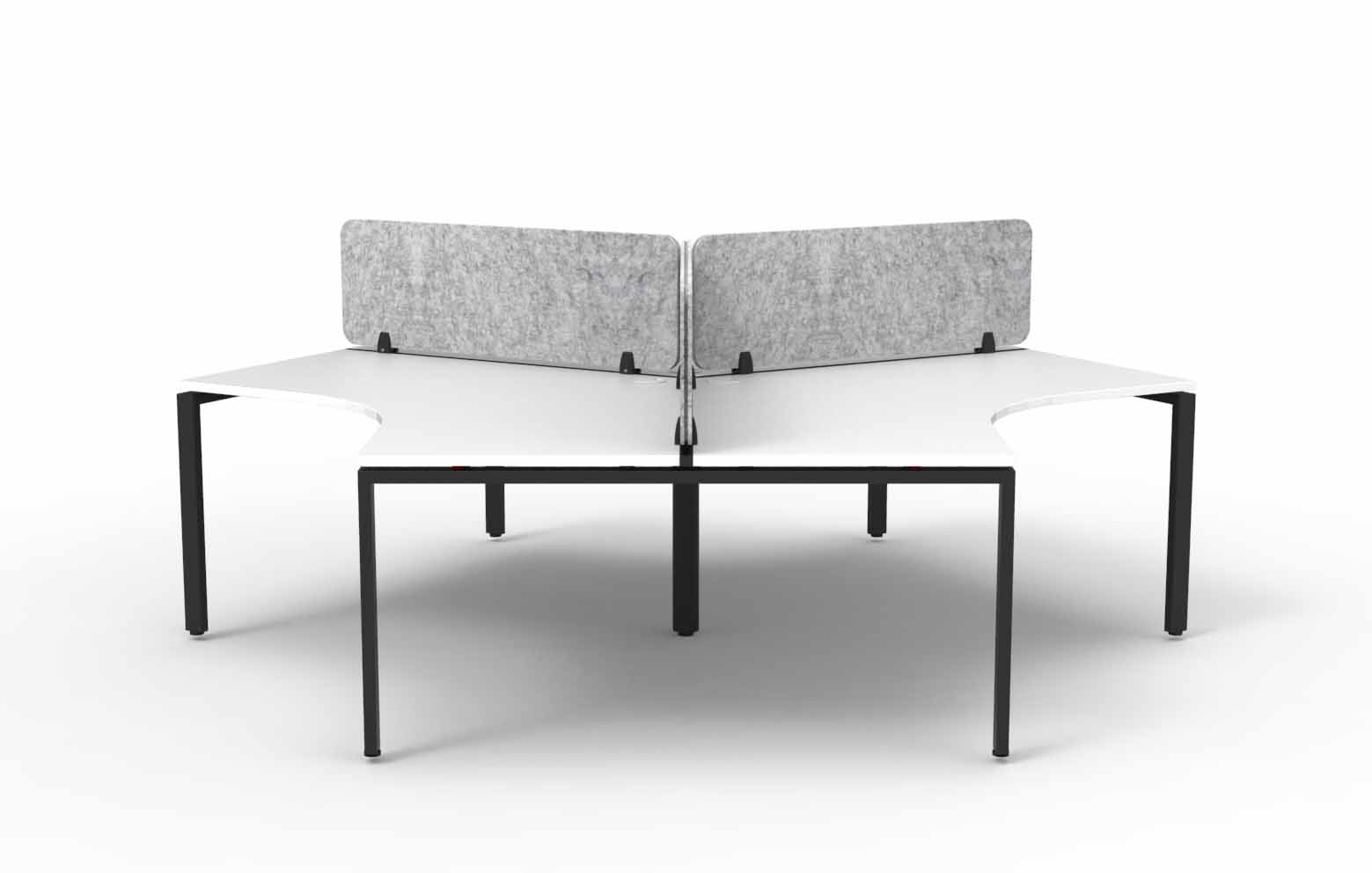 Profile 3 Person 120 Degree Workstation - with Eco Screen
